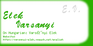 elek varsanyi business card